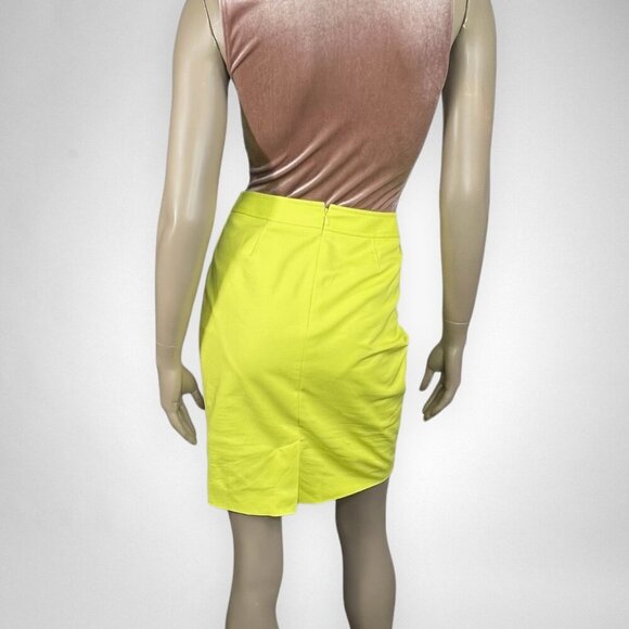 HALOGEN 0 Bright Yellow‎ Pencil Skirt Summer Office Wear Neon Yellow - Picture 4 of 7